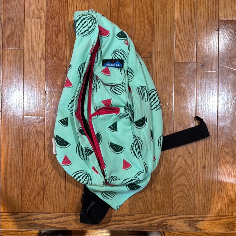 Kavu Mint and Coral Sling Bag